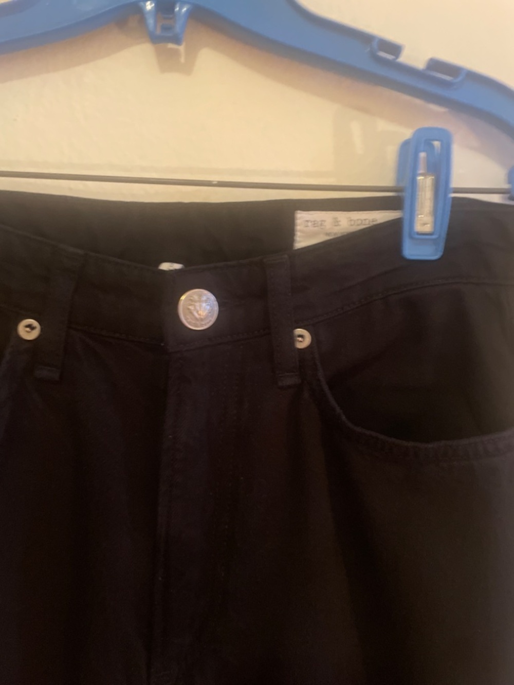 Rag and Bone Logan Wide Leg Jeans $278 Black Featherweight perfect condition - Picture 3 of 4